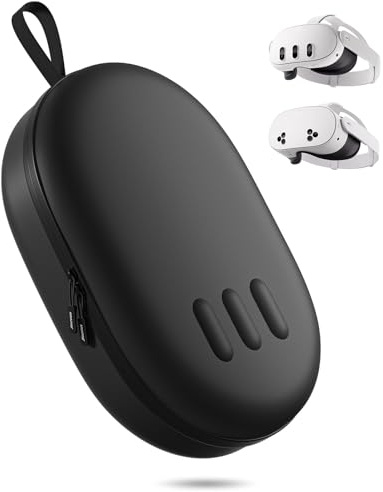 ZOZOVR Custodia per Meta Quest 3S/Quest 3, Compatibile con il cinturino Battery Elite, controller e altri accessori, Custodia rigida per il trasporto e protezione superiore per viaggi, nero