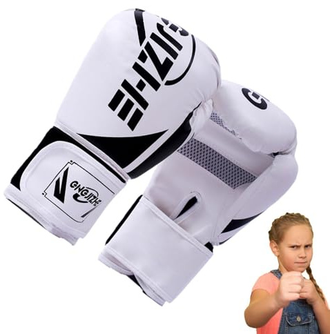 Guantoni da boxe per bambini, guanti da boxe in poliuretano, 6 once/8 once, per ragazze e per combattere l'attrezzatura da kickboxing