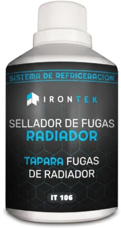 Stop Fuites Radiateur 300ml - IRONTEK | IT106 | Sans Démontage, Action Immédiate, Colmatage Fuites Durable, Évite Surchauffe, Formule Pro Gel + Paillettes Alu