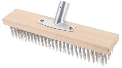 BELLIFFY Kitchen Bathroom Floor Brush Stiff Metal Brush Bathtub Scrubber Multi-surface Cleaning Tool