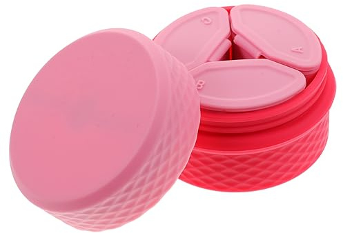 iplusmile Travel Leak Silicone Cream Storage Jar with Spoon Durable Compartment Lotion Container for Face Eye Creams Skincare Portable Cosmetic Organizer for Travel and Daily Use