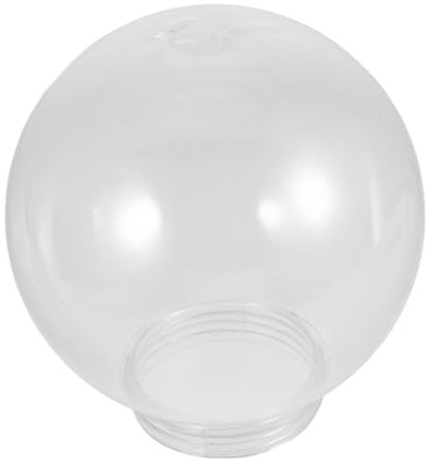 TOYANDONA Acrylic Transparent Globe Lamp Shade Outdoor Post Light Cover Sphere Ball Lampshade with Fitter Opening for Courtyard Wall and Street Lamp Fixtures