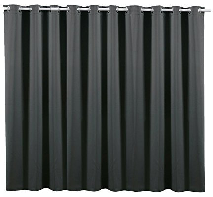 JEMIDI Vorhang Blickdicht lichtundurchlässig - Gardine mit Ösen Anbringung - Ösenschal Dekoschal Verdunkelungsvorhang - 100% Polyester lang