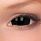 sclera lentilles mini black, coloré, mois lentilles, noir, 17mm, 1 pièce, sans correction