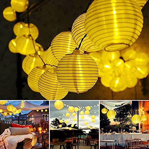 Dailyart Solar Lichterkette Aussen 6.5M 30er LED IP65 Wasserdicht Lichterkette Außen Solar, Warmweiß Solar Lampions Außen Wetterfest für Garten, Hochzeit, Fest Deko [Energieklasse A+++]