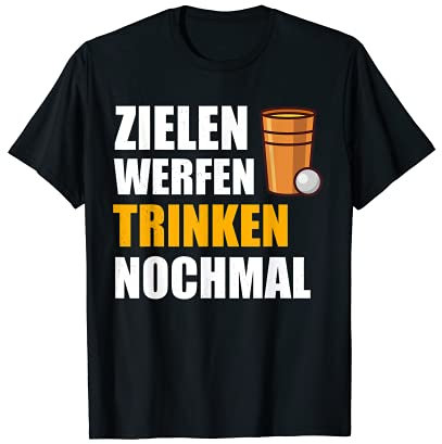 Beerpong König Bierpong Zielen Werfen Nochmal Bierpong T-Shirt