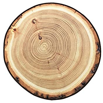 KRIPINC Teppich Holzoptik 3D Vintage, Teppich Rund 120 Kurzflor