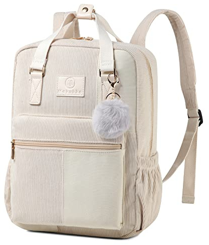 Makukke Rucksack Damen&Herren, Cord Daypack Anti-Theft Tasche Casual Schultasche Citytasche, für Schule Lässige täglich