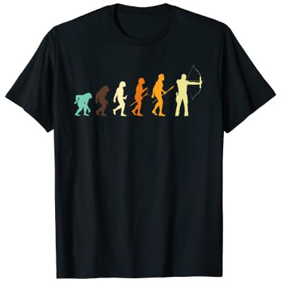 Lustiges Bogensport Evolution Bogenschießen Bogenschütze T-Shirt