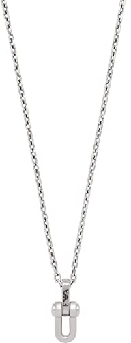 Emporio Armani Halskette Für Männer Mode, L: 525mm, B: 13mm Silber Edelstahl Halskette, EGS2864040