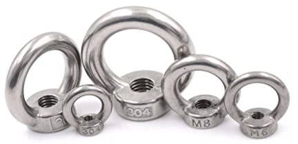 1 Stück M5/M6/M8/M10/M12 Augenmutter Edelstahl Marine Hebeöse Ringmutter Schleifenloch für Kabel RoLifting-M8