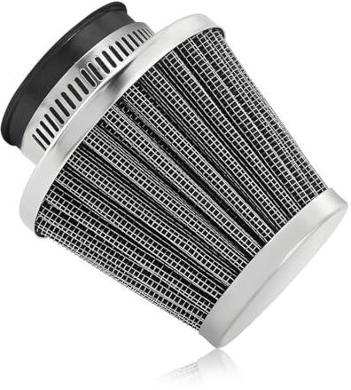 JNNJ Filtro Aria Moto, Filtro Aria Universale a Doppio Strato in Acciaio, Filtro Aria Di Aspirazione a Morsetto Sport Dirt ATV, Per La Maggior Parte Delle Moto Scooter Motore Motorizzato(38mm)