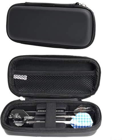 HpLive EVA-Darttaschen-Organizer, Spitzen-Halter, Schäfte, Tragetaschen mit speziellen Fächern für 3 Stück, schwarze Dart-Tragetasche, Wie abgebildet