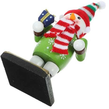 Amosfun Pupazzo di Schiaccianoci in Legno Ornamento Natalizio Decorazione da Tavolo Figura di Pupazzo Schiaccianoci Regalo di Natale