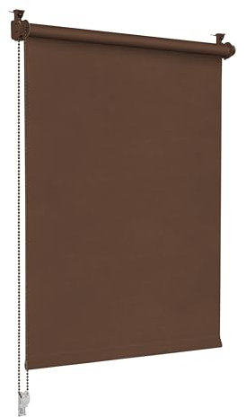 Verdunkelungsrollo Klemmfix ohne Bohren 60cm x 210cm Braun Verdunklungsrollo Fensterrollo Rollo Seitenzugrollo Klemmrollo für Fenster & Tür