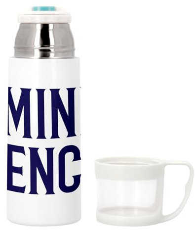 Bouteille thermo en Inox avec Tasse Intégrée - Mini Frenchy France Style Classe - 350ml - Bouteille Isotherme