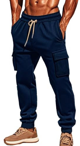 Herren-Cargohose, lockere Passform, weite Passform, sportliche Passform, Baumwolle, Arbeitshose mit mehreren Reißverschlusstaschen, Outdoor-Trainingshose, atmungsaktive Wanderhose, Arbeitskleidung,