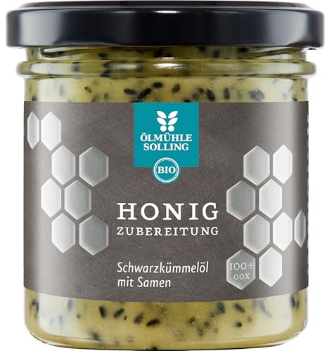 Ölmühle Solling Honigzubereitung mit Schwarzkümmelöl und -samen 180 g EG-Bio