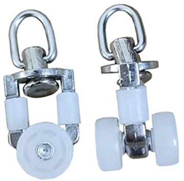 VINTORKY Ruedas para Riel Cortina De Doble Rodadura 20 Piezas Rodillos Deslizantes para Cortinas Accesorios para Ventanas Y Puertas Suave Deslizamiento Y Fácil Instalación