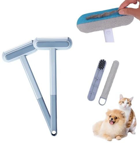 3-in-1 Pet Hair Remover with Long Handle, Lint Roller Pet Hair, Lint Brush, Pet Hair, Carpet Brush, Pet Hair Remover Brush for Dogs, Cats & Horses (2)