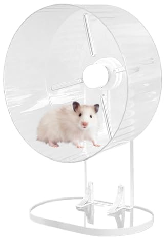 Hamster Wheel - Acrylic Silent Animal Oaching Spinner för dvärg och syriska hamstrar | Tyst springande Golden Bear-löpbandboll, liten husdjursleksak för fitness, icke-brusetillbehör för husdjursmateri