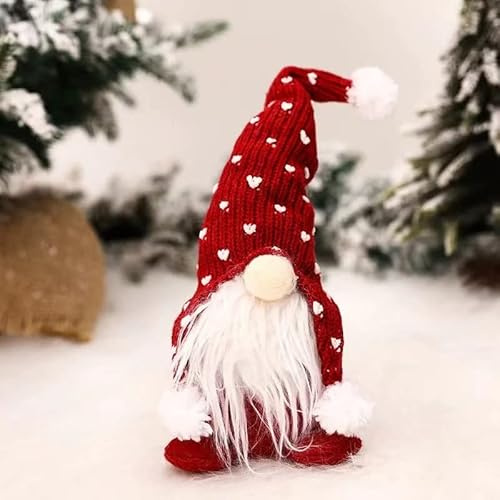 Captor Weihnachtswichtel Figuren 30cm, Wichtel Weihnachten, Plüsch GNOME Figuren Klein, Deko für Weihnachtsdeko, Hochwertig Gestrickte Wichtelfiguren Klein (Roter Wichtel)