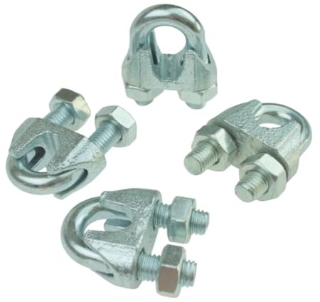 pokm toolsmarket - 10 Stk. Drahtseilklemme 16mm – Verzinkt Seilklemme aus Stahlguss – U-Bolzen Seilverbinder & Seilklemmen für Drahtseile – Made in EU
