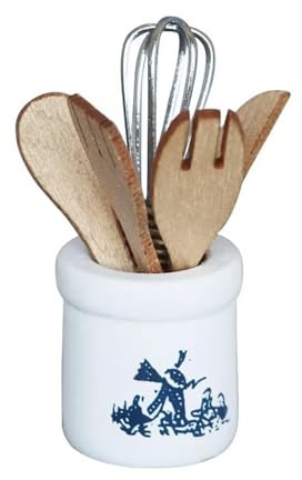 6 posate in legno in miniatura con supporto scala 1/12 per progetti artigianali casa delle bambole in miniatura in legno casa delle bambole utensili da cucina