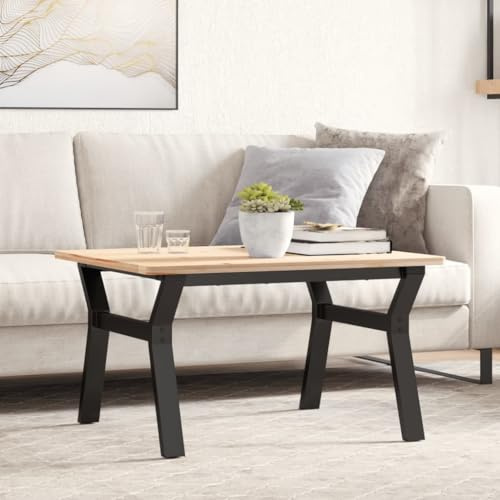 Zeehear Couchtisch-Gestell Y-Form 70x60x43 cm, Schwarz, pulverbeschichteter Stahl, robuste Metall Tischbeine für DIY Möbel, stabile Tischbasis, einfache Montage