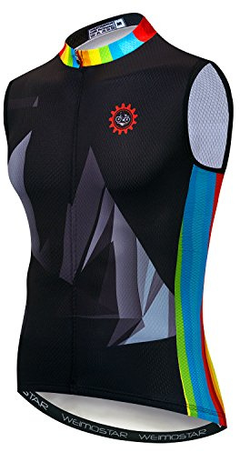 Radtrikot für Herren, ärmellos, Weste, Fahrradbekleidung, Jacke, eng, reflektierend bei Nacht, a11, 3XL