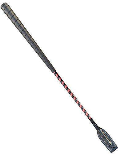 Frustino da Galoppo da Jockey Frusta a Cavallo Frustini Monta Inglese Salto Ostacoli Equestre Corsa di Cavalli 62 cm (Nero/Rosso)
