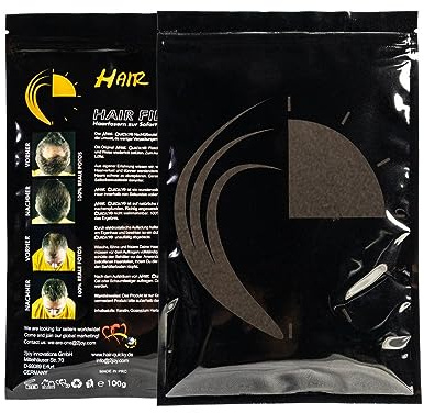 Hair Quicky® Premium Hair Fibers Hårpulver för hår med densitet omedelbart förtätande fibrer mot håravfall och skallighet för män och kvinnor naturligt keratin | 100 g | medium brun