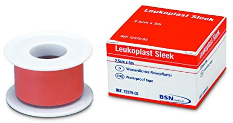 BSN Leukoplast Sleek High Strength Waterproof Adhesive Tape, 2.5cm x 5m, Pack of 1