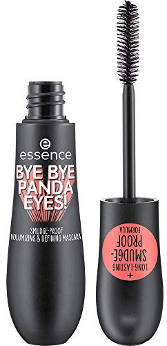 essence BYE BYE PANDA EYES! MASCARA OCCHI A PROVA DI SBAVATURA, lunga durata, volumizzante, definizione, naturale (16ml)