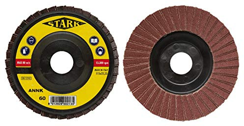 Stark Disco Abrasivo A Lamelle 115 X 22 Mm Grana 40 Ossido Di Alluminio 10 Pezzi
