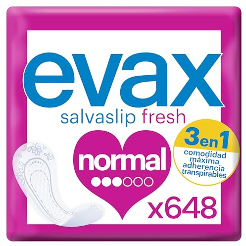 Evax Salvaslip Normal, 648 Salvaslips, Sistema No Olor | Sistema no olor que neutraliza al instante, te sientes fresca y limpia durante todo el día