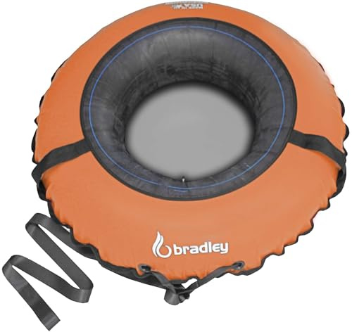 Bradley Heavy-Duty 50 Snow Tube with Reinforced Cover | Rubber Truck Tire Tube Sled for Extreme Sledding, Winter Fun, and Durable Performance in Any Conditions Orange (.Tube & Cover Set)