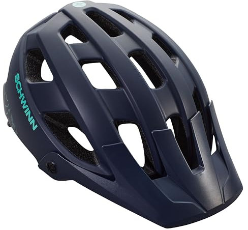 Schwinn Bunker ERT Youth/Adult Bike Helmet, Fits Head Circumferences 53-39 cm, Medium, Navy