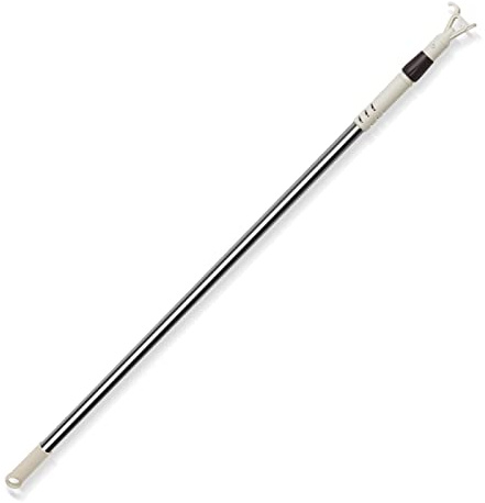 MaKefeile Tension Rod Blinds Shads Push Pull Adjustable Rod for Skylight Cordless Window Blinds and Shades,Easy to Pull The Shades Down and Up 45 to 78inch. Argent