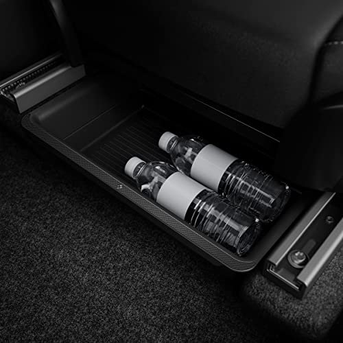 Spigen Tesla Model Y 2022-2021 Under Seat Storage Box Organizer, Hidden Tray for Model Y Accessories - Carbon Edition