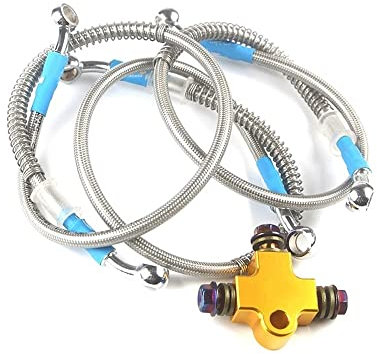 3-Wege-ATV-Fahrrad-Hydraulikbremsschlauch-T-Stück-Kupplungs-Adapter-Anschluss Motorrad Fahrrad Bremsseil (Color : B)