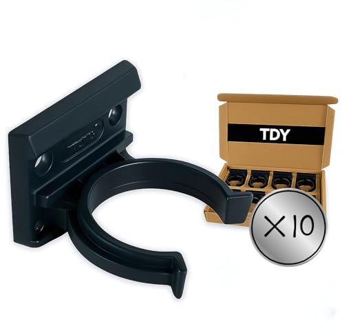 10 x robuste Küchensockel-Clips mit Befestigungshalterung, schwarz, 10 Stück
