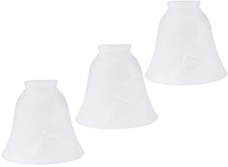 Angoily 3pcs Lampshade Ceiling Fan Light Covers Flower Accessories Clear Glass White Glass Lamp Cover Decorative Shade Fixture Shades Dust for E27 Interface Shade