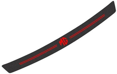 Car Bumper Protector Carbon Fiber for MG MG3 / MG4 EV / MG5 / MG6 HS/MG ZS Anti-Scratch Rear Bumper Protective Strips Trunk Door Sill Protector Stickers Loading Sill Protector,A