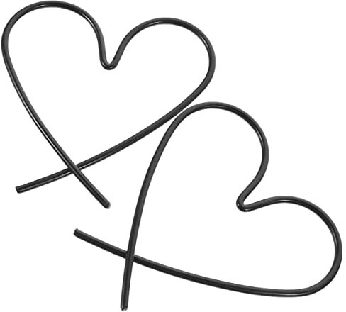 IMIKEYA Herz Metall Wanddekoration Wandkunst Herz Ornament aus Eisen mit Texturmuster 3 Stück Schwarz Herzförmige Wanddeko für Wohnzimmer Schlafzimmer Küche Büro Café Ausstellung Valentinstag Hochzeit