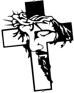 Perfeclan Crocifisso Vintage 12x30 Cm, Decorazione Pasquale, Crocifissi Da Parete, Statua Crocifisso Gesù Croce in Ferro Da Parete per Ringraziamento, Battesimi, Matrimoni, Memoriali