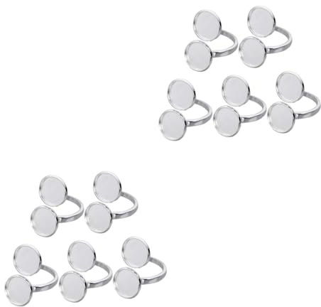 Lurrose 10stücke Teiliges Verstellbare Ringhalter Aus Kupfer Für Schmuckherstellung Tragbare Ringbasis Mit Innendurchmesser Für Kreative Projekte Und Individuelle Ringe