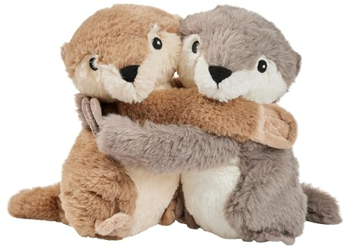 warmies Warm Hugs Otter, mikrowellengeeignete Weizensäckchen mit dem Duft von getrocknetem französischem Lavendel, vollständig erwärmbares Kuscheltier zur Linderung von Angstzuständen und Schmerzen