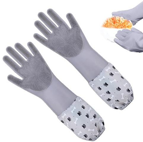 Handschuhe zur Fellpflege von Katzen, Handschuhe für Hundebürsten | rutschfeste Handschuhe zum Waschen von Hunden | Handschuhe zur Fellpflege von Katzen Bürste für Katzen, Kammhandschuhe mit Bü