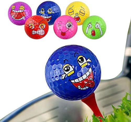 Golfbälle, 6 Golfbälle | Golfbälle mit hoher Leistung und multifunktionaler Ballkontrolle, hoher Standard für Profis, Anfänger, Amateure und Kinder.